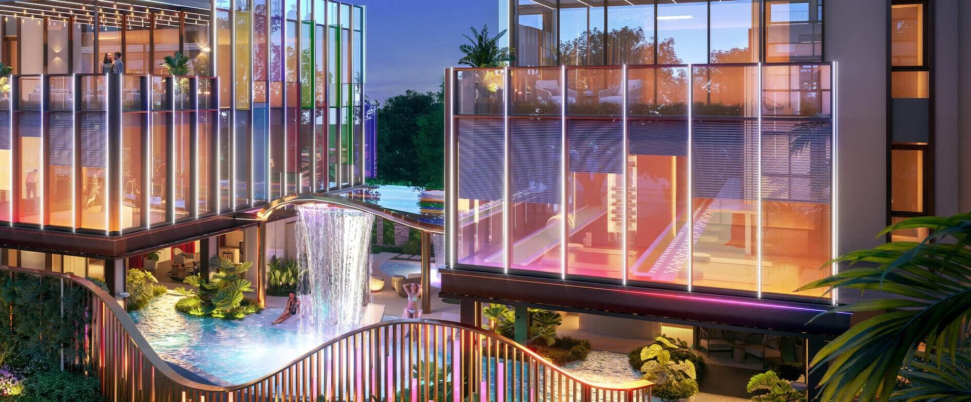 Hồ bơi thác nước sợi quang